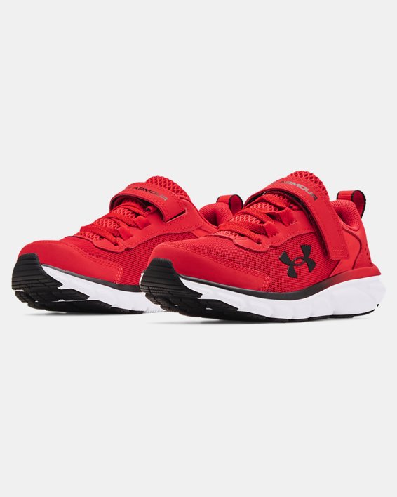 Boys' Pre-School UA Assert 9 AC Running Shoes, Red, pdpMainDesktop image number 3